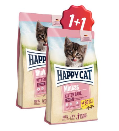 Akce Minkas Kitten Care Geflügel 1,5 kg 1+1