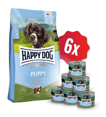 AKCIA Puppy Lamb & Rice 10 kg + 6x Puppy Lamm 200g (SK) 