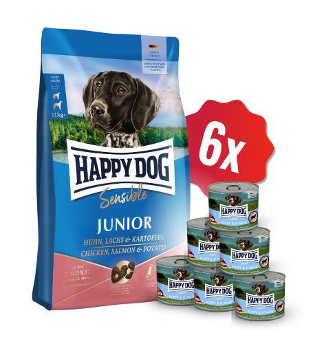 AKCE Junior Salmon & Potato 10 kg + 6x Puppy Lamm 200g 