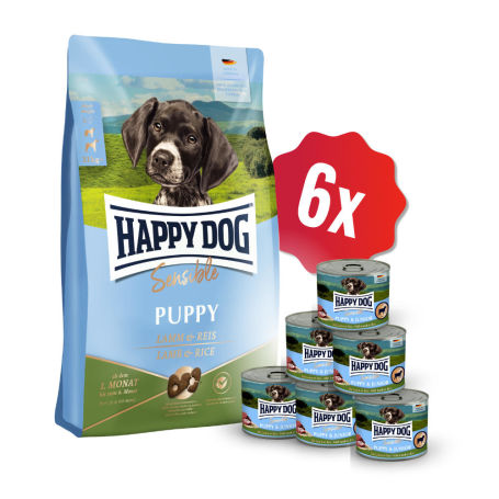 AKCE Puppy Lamb & Rice 10 kg + 6x Puppy Lamm 200g 