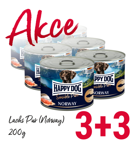 Akce Lachs Pur (Norway) 200g 3+3