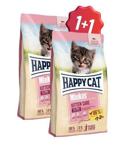 Akcia Minkas Kitten Care Geflügel 1,5 kg 1+1 (SK)