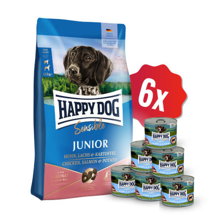 AKCE Junior Salmon & Potato 10 kg + 6x Puppy Lamm 200g 