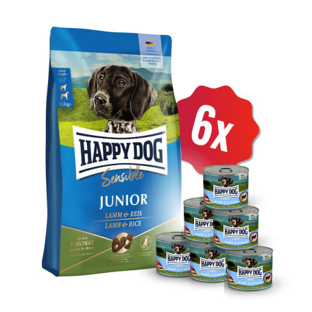 AKCE Junior Lamb & Rice 10 kg + 6x Puppy Lamm 200g 